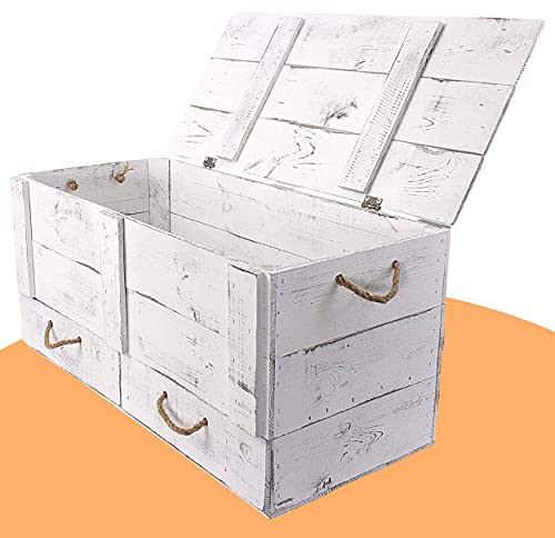 Traumhaft rustikale Holztruhe (85 x 39 x 40 cm, Vintage)