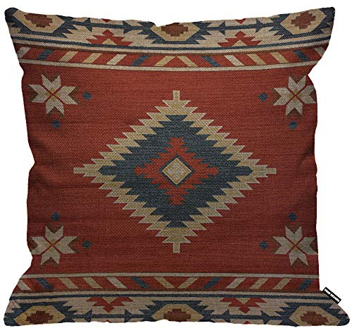 HGOD DESIGNS Kissenbezug Vintage Südwest,Überwurfkissenbezug, Heimdekoration für Männer/Frauen, Wohnzimmer, Schlafzimmer, Sofa, Stuhl, 45 x 45 cm