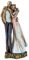 Lifestyle & More Moderne Skulptur Deko Figur Liebespaar auf Sockel Mehrfarbig Höhe 27 cm