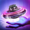 Fly Handbetätigter Drohne für Kinder Erwachsene Geschenke, fliegende Ballspielzeug, Mini-Spinner-Drohne mit 360°rotierenden und glänzenden LED-Leuchten, kleiner Hubschrauber UFO (Schwarz)