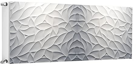 TMK ArtDeko Magnet Heizkörperabdeckung Innovative Lösung Selbsthaftend 140x60 Heizkörperabdeckung, Heizkörperverkleidung, Muster Grau