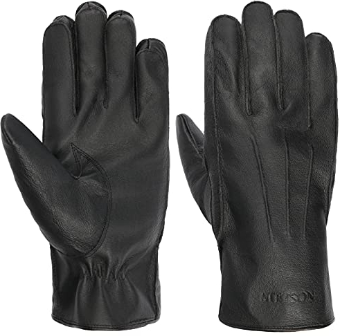 Stetson Janesville Lederhandschuhe Handschuhe Fingerhandschuhe Herrenhandschuhe (9 HS - schwarz)