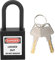 Lockout-Tagout-Schloss, Sicherheitsvorhängeschloss mit 2 Schlüsseln, Korrosionsbeständiges Nylon, Isoliert, Lock-Out-Tagout-Loto-Safe-Schlösser-Set für Fabriken, Industriestationen und(Schwarz)