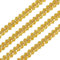 FINGERINSPIRE 13m 8mm Metallic Spitzenborte Blumenmuster Goldfarbenes Tausendfüßler-Spitzenband verzierte Gimpenborte für Hochzeit Braut Kostüm oder Schmuck Kunsthandwerk und Nähen