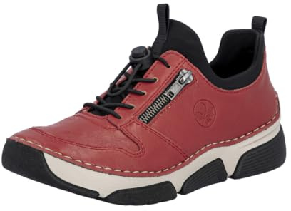 Rieker 45951-33 Damen Schnürschuh Textil/Synthetik rot rot