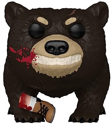 Funko POP! Movies: Cocaine Bear - Bear with Leg (Bloody) | Official Horror Merch - Collectable Vinyl Figurine for Shelf Display - Birthday Gift Idea for Fans and Collectors