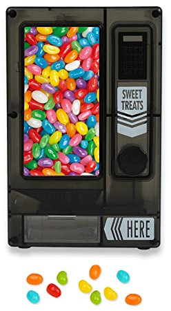 YOBRO Süßigkeitenautomat, süßer Wending Machine für den Schreibtisch, manuelle Süßigkeitenmaschine, Geburtstags- und für Mädchen, Freunde (Black)