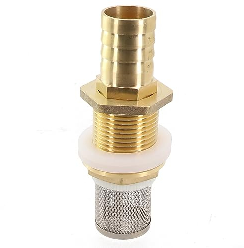 Filtros de salida, accesorios de barril de lluvia con boquilla de manguera y filtro de riego de jardín de acero inoxidable para tanque de agua, 34 a 25 mm