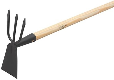 Hacke + 3 Zinken Haarnadel mit Holzgriff