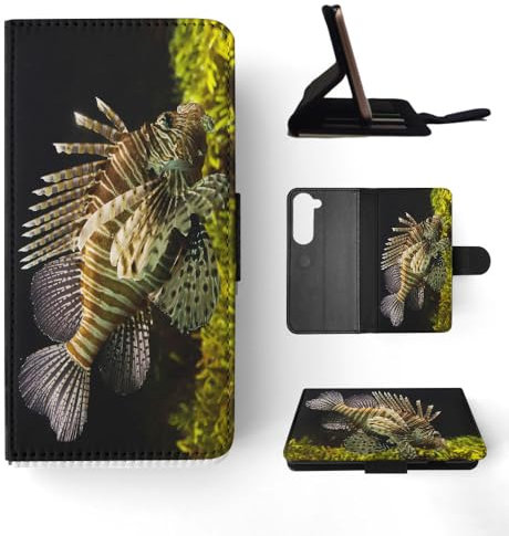 Klapphülle für Samsung Galaxy S23, Motiv: Lustige Fischkreatur Nr. 5