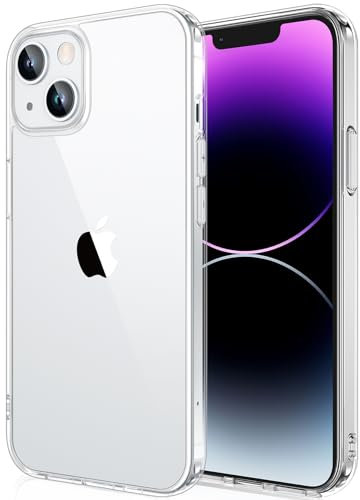 GeeEase iPhone 14 Case - Crystal Clear & Anti-Yellowing - Mil-Grade Shockproof Protection - Hard PC & soft TPU Protective Phone Case - Slim Thin Fit Cover 6.1-Clear
