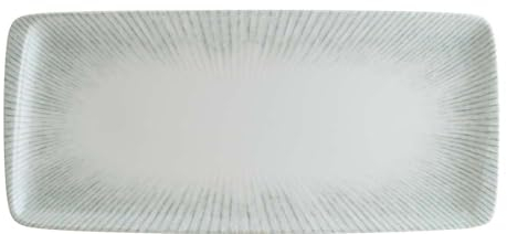 Bonna IRSMOV35DT IRSMOV35DT - Juego de 6 platos rectangulares (porcelana, 34 x 16 cm, 2,5 cm), color blanco