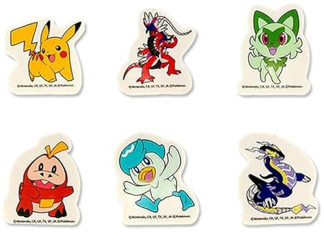 Pikachu Radiergummi-Set, 6 Stück