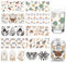 arricraft 10 Blatt UV DTF Cup Wrap, 10 Stil Boho-Thema Pilz Schmetterling Motte Rub On Transfers PVC-Papier Wasserdicht Rubbelbilder Für DIY 16OZ Libbey Glas Tassen Möbel Holz Handwerk