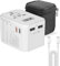 Universal Travel Adapter, International travel Plug Adaptor with USB C USB A Ports, Worldwide travel Plug Adapter for US to European EU AUS Ireland UK (GaN-45W)