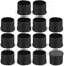 QUARKZMAN 14 Pcs Protection Pied de Chaise, 35mm Embout de Pied de Chaise en PVC sans Marquage Antidérapants Rond Protecteurs de Sol pour Pieds de Table, Noir