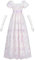 Fiamll Regency, abito da ballo da donna, stile impero, abito da ballo rinascimentale, con guanti, Viola, XXL