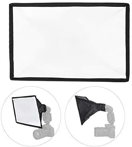 Blitzdiffusor, Blitzdiffusor für Blitzgerät, Tragbarer Softbox-Diffusor, Universeller 20 X 30 cm Softbox-Diffusor, Kamerazubehör für Kamera-Blitzlicht,