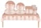 69 pièces Or Rose Brillant Strass Jetables Party Vaisselle Set, Papier Tasses Serviettesr Assiettes Set, pour Barbecue les Fêtes les Pique-niques Enfants Adultes Anniversaire Mariages et Noël