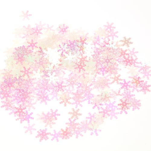 Oblique Unique Schneeflocken Konfetti irisierend Schnee Streu Deko Tischdekoration für Weihnachten Advent Motto Party