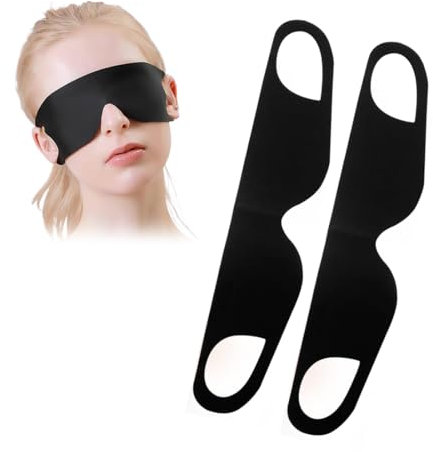 YUZNA 2pcs Zero Pressure Schlafmaske, leichte atmungsaktive Blockout-Augenmaske zum Schlafen mit Ohrenaufhängung, elastisches Band für alle Schlafpositionen, weich und bequem, für Männer und Frauen