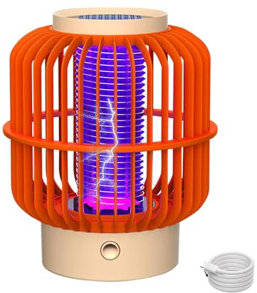 Insektenvernichter Elektrisch, Mückenfalle Mückenschutz mit LED Licht, Tragbare Insektenvernichter Mückenschutz, Mückenlampe Akku, Mückenabwehr Elektrisch für Mücken,Motten,Fliege,Spinnen (B- Solar)