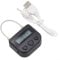 Temporizador electrónico Candado digital impermeable recargable USB con pantalla LCD para seguridad en el hogar (negro)