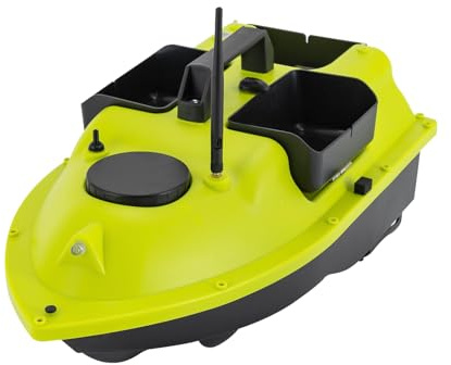 Sindipanda Fischköder Boot 600M RC Angeln Boot mit 3 Köderboxen Fernbedienung GPS Angeln Futterboott 2kg Futterboot für Fischerei, 2X 5200Mah & Tragetasche