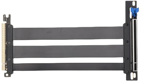 Tosuny PCIe 5.0 GPU Riser Cable,16x RTX4090 5090 RX8900 128GB/s Anti-EMI Vertical Mount for ITX ATX SFF Case Water Cooling Plug and Play Gen 5 GPU Graphics Card Extension Cable (40cm)