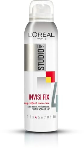 L'OREAL PARIS – Laque Fixation Normale Invisi' FX, Tenue Invisible et Longue Durée (Spray 150mL) - Le Lot De 3