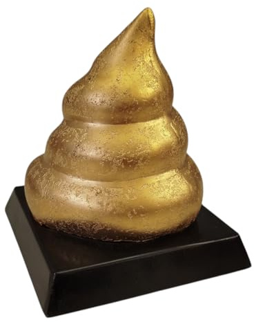 FTWDesign Kackhaufen Trophäe in Gold - Scheißhaufen Pokal