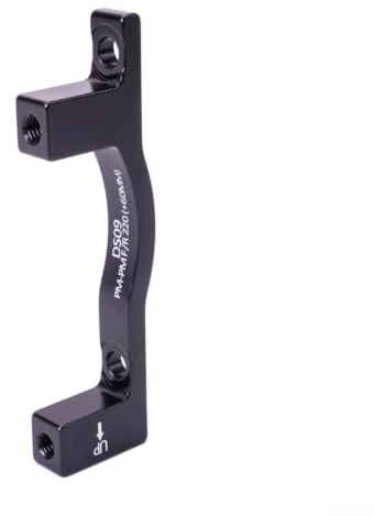 Yhenlovtt Adattatore per freno a disco in lega di alluminio CNC MTB da 160 mm a 220 mm, staffa per pinza per mountain bike, estensione di conversione telaio piatto, nero