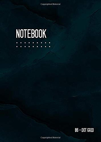 Dot Grid Notebook B6: Journal Notebook Marble Teal Black for Writing and Drawing, Traveler, Small, Softcover, Dotted Matrix, Numbered Pages, No Bleed (B6 Calligraphy Dot Grid Journals, Band 22)