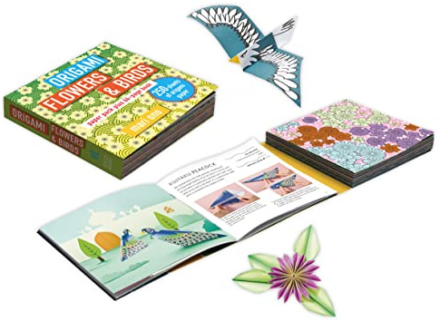 Origami Flowers and Birds: Paper pack plus 64-page book