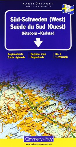Kümmerly & Frey Karten, Süd-Schweden (West): Göteborg - Karlstad (Kümmerly+Frey Regional-Strassenkarte, Band 2)