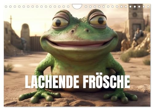 Lachende Frösche (Wandkalender 2026 DIN A4 quer), CALVENDO Monatskalender: Alles fröhliche Frösche (CALVENDO Tiere)