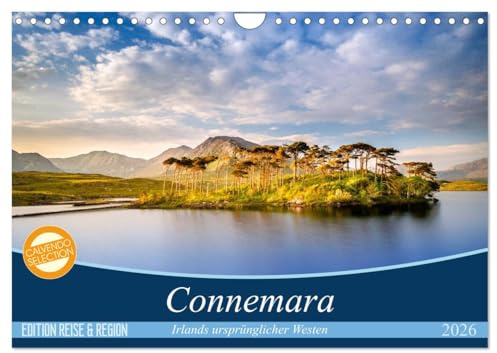 Connemara - Irlands ursprünglicher Westen (Wandkalender 2026 DIN A4 quer), CALVENDO Monatskalender: Die ursprüngliche Landschaft Connemaras am Rande ... auf die Besucher aus. (CALVENDO Natur)