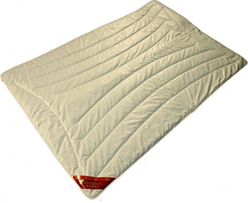 Garanta Bettdecke 135 x 200 cm - Leichte Sommer Kamelhaar Decke 800 g - Bezug Premiumbatist Aloe Vera (100% Baumwolle)