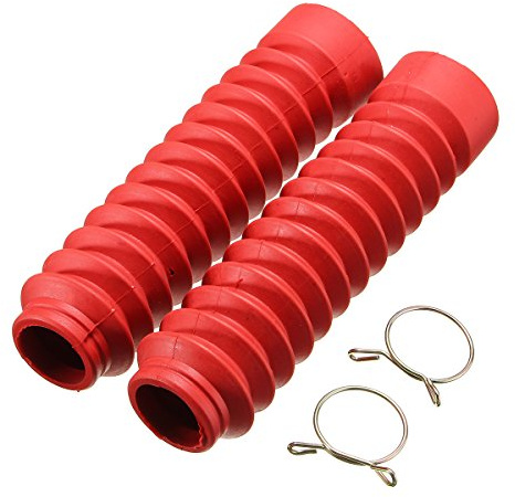 Alamor Coppia Moto Anteriore in Gomma Copri Forcella Protezione Ghette Avvio Gaitor 4 Colori Rosso