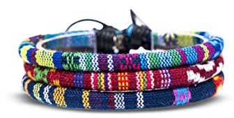 Made by Nami Boho Surfer-Armband Damen & Herren - Handmade Strand Festival Accessoires - Ethno Hippie Style Schmuck - 100% Wasserfest & Verstellbar - Freundschaftsarmbänder Bunt Mädchen R (3er Set #2)