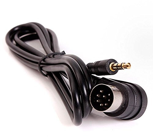 Gaoominy Car 3.5mm AUX Input Adapter Audio Cable Jack AUX 8-Pin M-BUS CD Changer Cable For Alpine Gold Plug