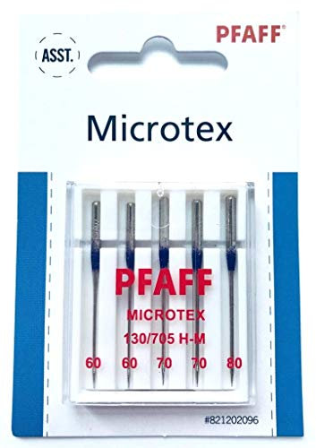 Original Pfaff Nähmaschinen Nadeln Microtex 130/705 H-M Stärke 60-80 für Pfaff