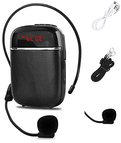 Amplificatore vocale Bluetooth portatile, mini altoparlante cablato ricaricabile con microfono, per insegnanti, guide turistiche, pullman e altro.