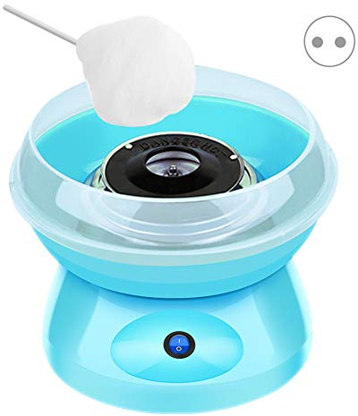 Cotton Candy Machine - Bright, Colorful Style- Makes Hard Candy, Sugar Free Candy, Sugar Floss, Homemade Sweets for Birthday Parties,Blue