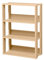 Iris Ohyama, Bücherregal, 3-stöckiges Regal, 14 cm breite verstellbare Regale, Stabil, Industriell, Waschküche, Wohnzimmer, Eingangsbereich, Schlafzimmer, Büro - Open Wood Rack OWR-600-Hellbraun