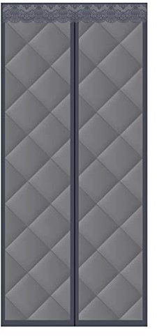 Rideau en Coton Coupe-Vent 130x210CM, Porte-Moustiquaire MagnéTique IsoléE ImperméAble RéSistant à La PoussièRe MagnéTique l'hiver Rideau De Partition pour Porte De Balcon, Porte Coulissante