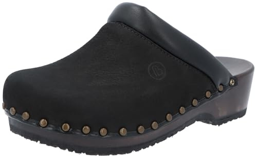 Soft Toeffler von Berkemann aus Echtleder mit Einer Holzsohle aus Pappelholz Unisex Holzschuhe Leder Clogs Damenclogs Schwedenclogs Holzclogs