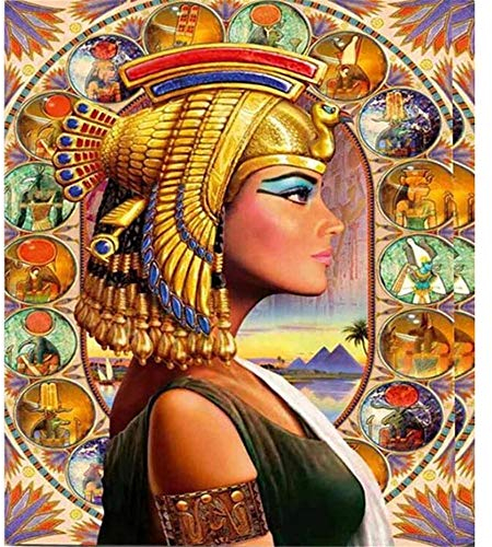 Puzzles 1000 Teile, Ballon Landschaft Rahmenpuzzle, Puzzle Spiel Geschenk, DIY Puzzle Würfel Alte ägyptische dekorative Frau Impossible Puzzle, Geschenk Geschicklichkeitsspiel für die Ganze Familie