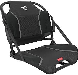 Pelican Ergo360 Drehbarer Bootssitz - Premium Angelsitz - Verstellbare Rückenlehne - Bass Raider kompatibel - Schwarz
