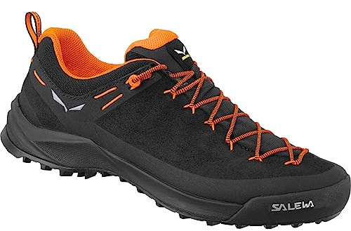 Salewa Damen Ms Wildfire Leather Sneaker, Mehrfarbig Black Fluo Orange, 42.5 EU